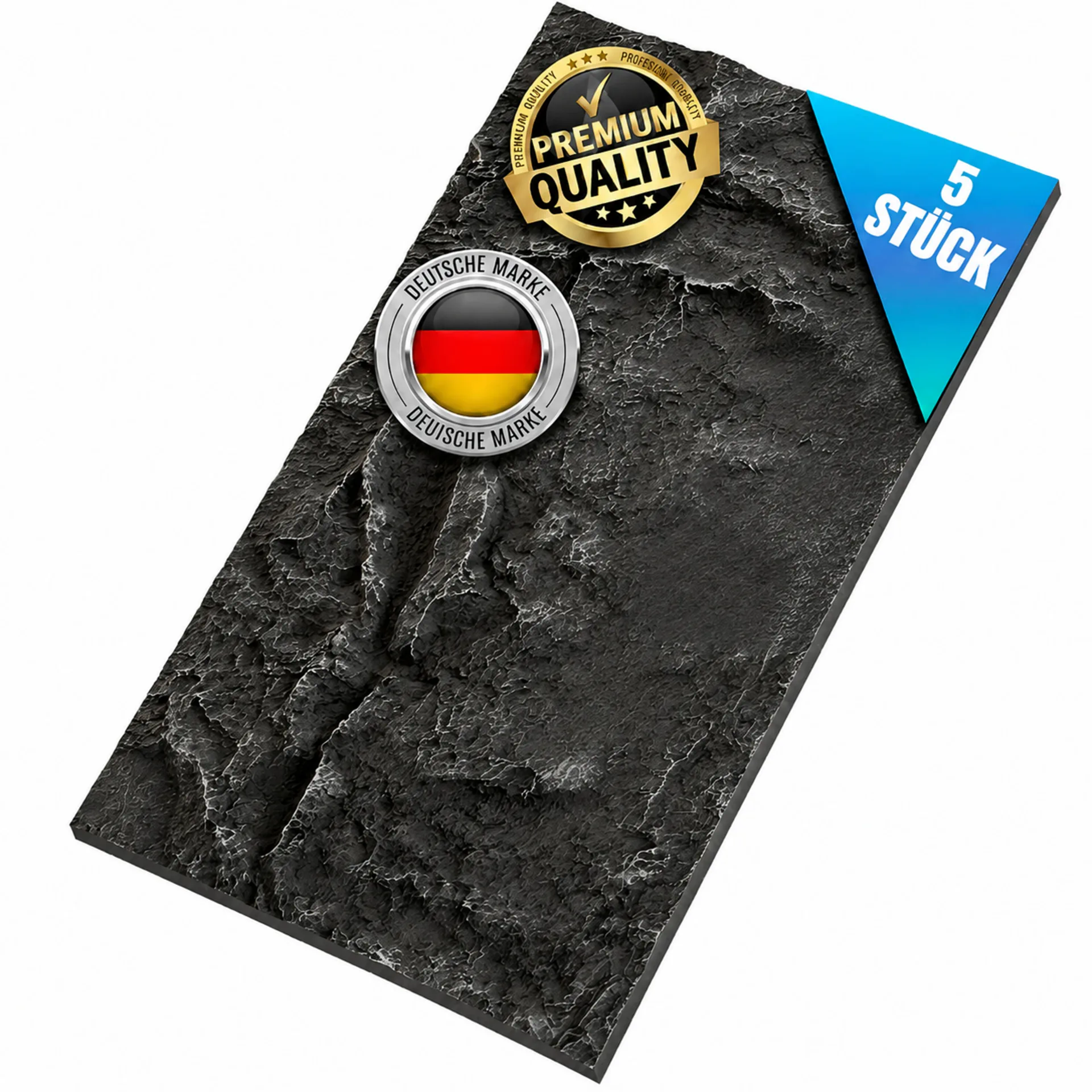 Wandpaneel Felsoptik Nero